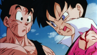 Cartoon characters couple blue sky - autodestructive art free wallpaper