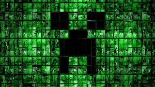 Green black background squares different - square free wallpaper