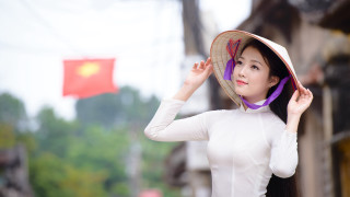 Woman hat purple ribbon neck - a purple ribbon free wallpaper