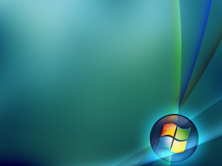 Blue green background window logo - free abstract wallpaper
