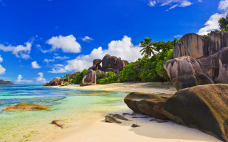 Beach rocks water blue sky 8 - rock and water free wallpaper