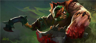 Demon knife axe blood green - a large axe free wallpaper
