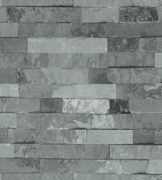 Stone wall black white clock - side and a clock free wallpaper