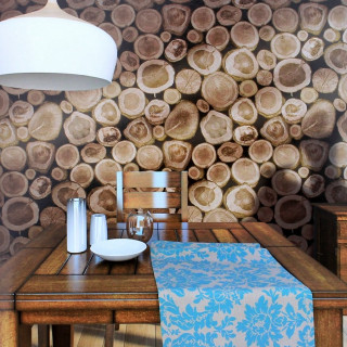 Table blue white lamp wooden - a wooden table free wallpaper
