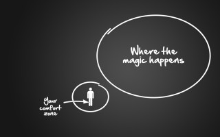 Blackboard white marker speechbubble magic - a diagram free wallpaper