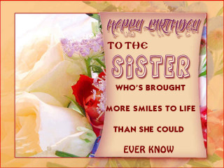 Happy birthday sister bouquet smiles - life free wallpaper