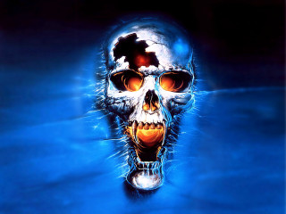 Skull glowing face eyeball artistic - drew struzan free wallpaper