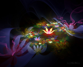 Colorful flower psychedelic butterfly glowing 2 - psychedelic free wallpaper