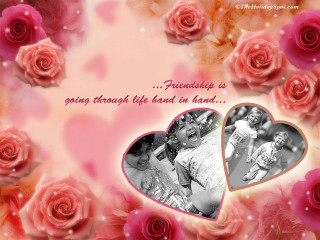 Hearts roses quote love couple - the background and a quote free wallpaper