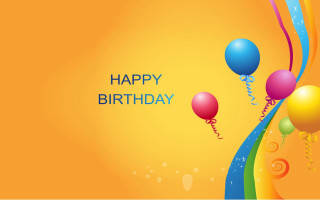 Birthday card balloons streamers yellow - ellsworth kelly free wallpaper