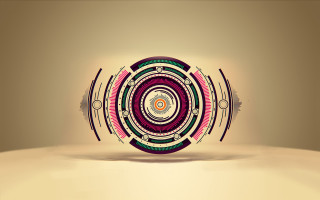 Circular patterned object light shadow - a shadow free wallpaper