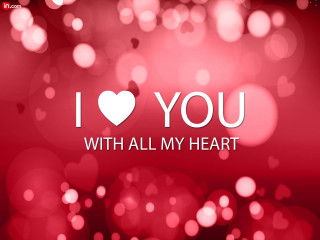 Red heart love bokeh lens - my heart free wallpaper