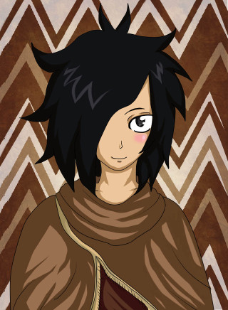 Cartoon man black hair cape - a character portrait free wallpaper