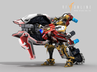 Robot holding robot gun hand - the other hand free wallpaper