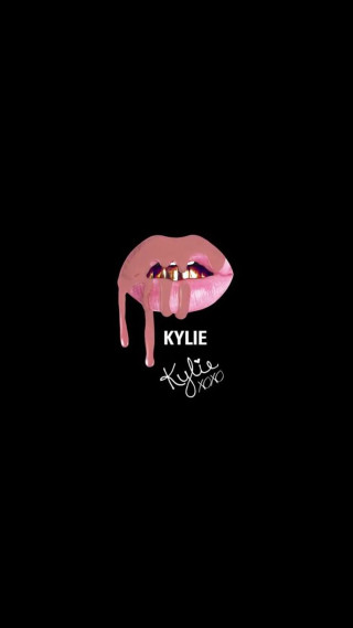 Pink lip dripping liquid black - an album cover free wallpaper