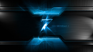 Blue black background number seven - a number seven free wallpaper