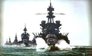 Ships water sky clouds background 2 - a group of ships free wallpaper