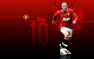 Man red shirt soccer kick - a soccer ball free wallpaper