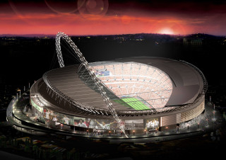 Stadium crane sunset roof background - concept design free wallpaper