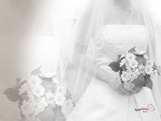 Bride groom window flowers veils - a bride and groom free wallpaper