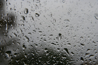 Rain covered window building distance - a photo free wallpaper
