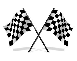 Crossed checkered flags pattern white - a shadow free wallpaper
