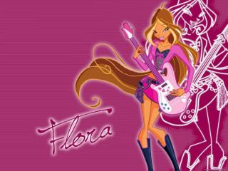Girl guitar pink background playing - a pink background free wallpaper