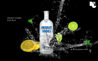 Vodka lemons limes splashing water - a splash of water free wallpaper