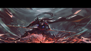 Woman sword fire sky background - creature free wallpaper