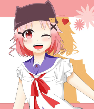 Girl pink hair hat cat - pink free wallpaper