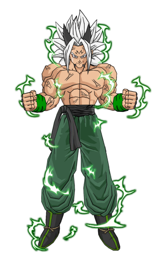 Cartoon character green white hair - lightning free wallpaper