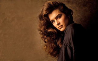 Woman long hair brown background 2 - a brown background free wallpaper