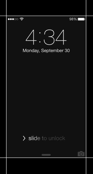 Black iphone clock slide to - minimalism free wallpaper