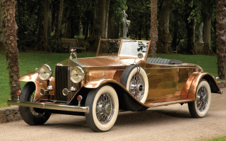 Gold car parked road trees - bernard fleetwoodwalker free wallpaper