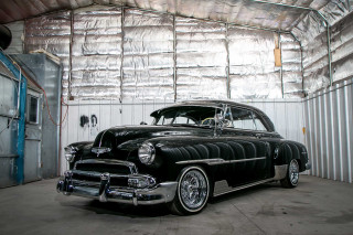 Black car garage tarp covered - roof free wallpaper
