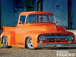 Orange truck gravel road building - a gravel road next free wallpaper