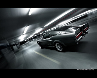 Black car tunnel lights red - a tunnel free wallpaper