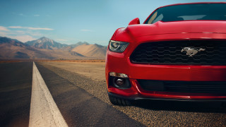 Red mustang desert mountains cobra - a red mustang mustang free wallpaper