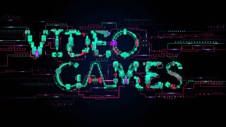 Black background neon text video 2 - video game free wallpaper