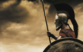 Man helmet armor spear shield 2 - exekia free wallpaper