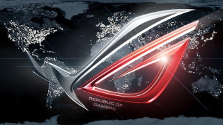 Stylized logo world map red - arrow free wallpaper