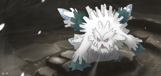 White green pokemon character puddle - a puddle of water free wallpaper