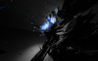 Black white blue objects dark - the dark sky free wallpaper
