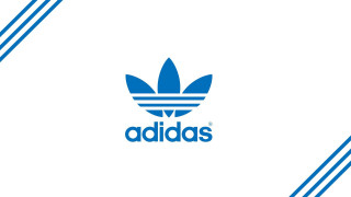 Blue adidas logo white background - blue stripe free wallpaper
