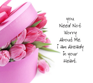 Pink hat pink flowers message - free love wallpaper