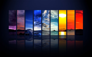 Sky water sun reflection colored - a reflection of the sun free wallpaper