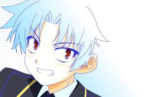 Blue haired man black jacket - blue hair free wallpaper