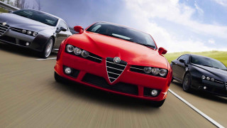 Three cars driving sunny day - a road next free wallpaper