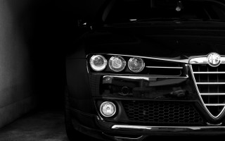 Black white car garage hood - a.d.m. cooper free wallpaper