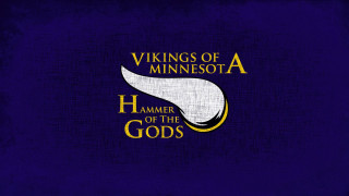 Blue background gold white logo - erlund hudson free wallpaper